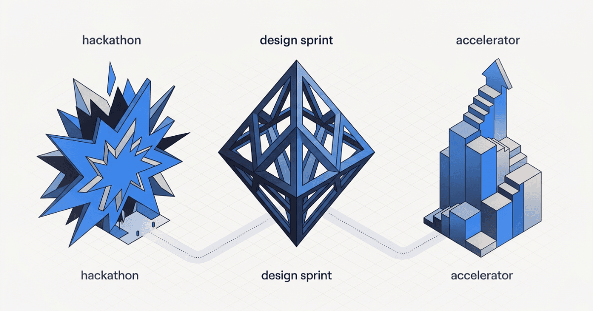 Hackathons vs Design Sprints vs Accelerators vs Venture Studios: Choosing the Right Format
